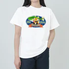 もふもふ♡けもっ娘村　(摩耶夕湖)の『釣り吉お稲荷ちゃん🎣🦊』Ａ楕円型 Heavyweight T-Shirt