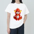 路傍の石のもふもふ村のファイアードラゴン Heavyweight T-Shirt