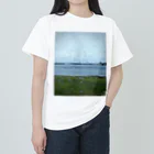 鯖いTシャツ屋さんの海＿灯台＿雨＿水滴 ヘビーウェイトTシャツ