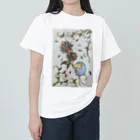 suuのカラフルな花とハリネズミ Heavyweight T-Shirt