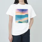 じゆうふぁくとりーの夕暮れの海 ヘビーウェイトTシャツ