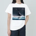 kota.の水面のカラス ヘビーウェイトTシャツ