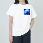 まよの幻想的なブルーフラワー Heavyweight T-Shirt