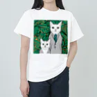 ゆゆのお店の2匹の猫 ヘビーウェイトTシャツ