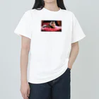 はんなり女史のピンクリボンの猫 Heavyweight T-Shirt