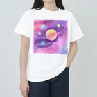 人生を笑いに変えるアートの宇宙のパワーを感じて Heavyweight T-Shirt