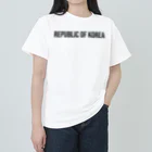 ON NOtEの韓国 ロゴブラック ヘビーウェイトTシャツ