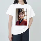 rubeusuの優しく微笑む町娘 ヘビーウェイトTシャツ