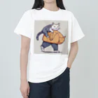 aoking_の不思議猫 Heavyweight T-Shirt