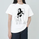 コモダユウの雑貨棚のロン毛犬 Heavyweight T-Shirt
