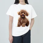 ちっちゃいものクラブのトイプードルのゆずくん ヘビーウェイトTシャツ