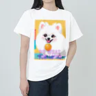 Pom-Dog'sの清楚系白ポメ　ポメ子 Heavyweight T-Shirt