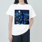 桜ですの月夜侍 Heavyweight T-Shirt