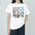 🌟 SHIN03 - あなたのスタイルを輝かせる 🌟のPONPONウサギ ヘビーウェイトTシャツ