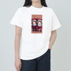 ニンニン忍者パンの愛くるしいクリスマスの忍者服を身にまとった二頭身キャラのイラスト・グッズ Heavyweight T-Shirt