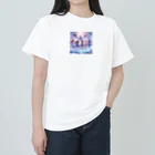 anazawaの白き翼、黒き翼。その手に抱くは愛しの君! Heavyweight T-Shirt