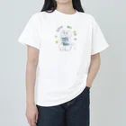 asobinoyohakuのライフイズビューティフルねこ ヘビーウェイトTシャツ