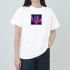 rico_121の雨のネオン街 Heavyweight T-Shirt