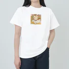 Yoshionekoのカワヨ仕事ネコ ヘビーウェイトTシャツ