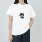にゃんたれのグレーマーブル・ハチワレ仔猫コレクション ヘビーウェイトTシャツ