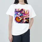 AI-Bignnerのギタリスト女子　アニメ ヘビーウェイトTシャツ