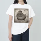 Love and peace to allの箱舟【銅版画】 ヘビーウェイトTシャツ