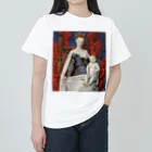 世界美術商店の聖母子と天使たち / Virgin and Child Surrounded by Angels ヘビーウェイトTシャツ