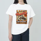 shiba_kurumiのワゴン　アンティーク　レトロ ヘビーウェイトTシャツ