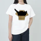 小鳥と映画館の黒猫と段ボール Heavyweight T-Shirt