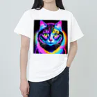 629_CAT_ARTのカラフルサイバーキャット vol2 Heavyweight T-Shirt