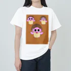 ウーパールーパーくんの日常のキノコダンス ヘビーウェイトTシャツ