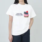 まりぃ。/めーめー@ﾃﾞｻﾞﾌｪｽ58M-37ありがとうございましたのイチゴのモンブニャン ヘビーウェイトTシャツ