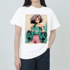 80s pop anime artの信じられないほど理不尽な学生 ヘビーウェイトTシャツ