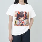 rina-suzuの新春の可愛い女の子 ヘビーウェイトTシャツ