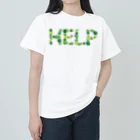 junichi-goodsのバルーン文字「HELP」（緑色系） Heavyweight T-Shirt