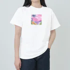 Sweet_moonLaboのHawaii　海とハイビスカス Heavyweight T-Shirt