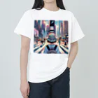 Artful Whiskersの一人旅の少女 ヘビーウェイトTシャツ