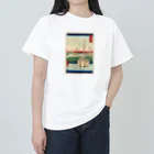 浮世絵屋の広重「冨二三十六景④　東都佃沖」歌川広重の浮世絵 ヘビーウェイトTシャツ