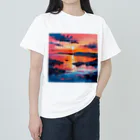 ChromastrAlのクリスマスの夕日 ヘビーウェイトTシャツ