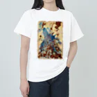 made blueのWatercolor wolf - carob & blue ヘビーウェイトTシャツ