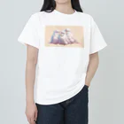 ちゅんちゅんショップの白いセキセイインコ ヘビーウェイトTシャツ