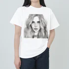 Olivi　Styleの外国人女性の顔 ヘビーウェイトTシャツ