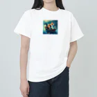 桜猫店-sakuraneko-の釣り猫君 Heavyweight T-Shirt