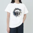 紅藤コミミズクのトリックアート「都会」 ヘビーウェイトTシャツ