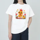 つるちゃんねる 生き物のアヒルとヒヨコのコラボ Heavyweight T-Shirt