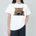 日向ぼっこのずぶ濡れ猫 Heavyweight T-Shirt