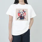 luckycongochanのNeko Samurai  ヘビーウェイトTシャツ