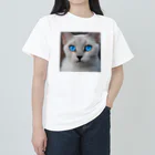 ソラトラの青目の猫 Heavyweight T-Shirt