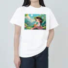 Happy Shopの可愛い女の子 Heavyweight T-Shirt