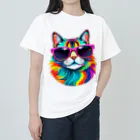 629_CAT_ARTのグラカラキャット2 ヘビーウェイトTシャツ